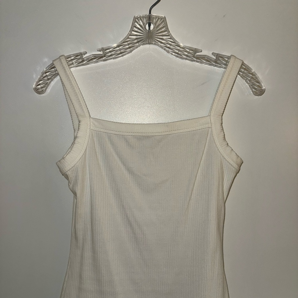 Reformation Cream Fitted Camisole Top